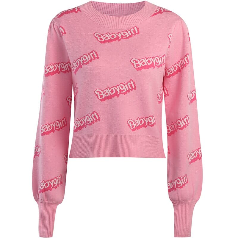 Y2k Pink Cute Knitted Sweater cutiepeach Pink S 