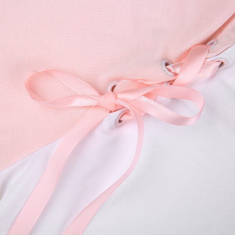 Y2k Cute Harajuku Pink Crop Top