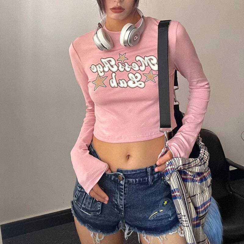 Y2k Cute Harajuku Pink Crop Top | KITTYDOTT – KD Shapewear