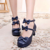 Ruffle Strap Bow Shoes SD00785 - SYNDROME - Cute Kawaii Harajuku Street Fashion Store