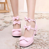 Ruffle Strap Bow Shoes SD00785 - SYNDROME - Cute Kawaii Harajuku Street Fashion Store