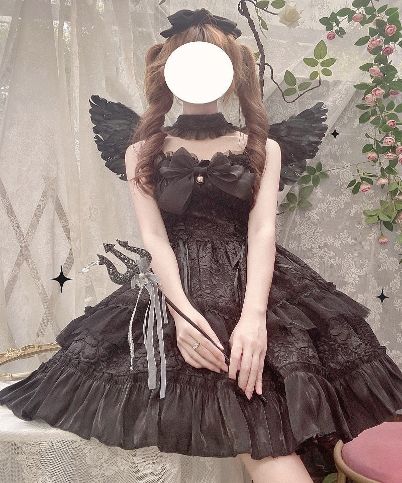 Babydoll Maiden Maid Lolita Dress Goth Tutu Skirt Dark Fashion Kawaii –  Kawaii Babe