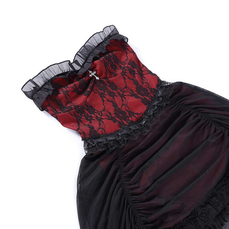 Gothic Velvet Lace Dress - KITTYDOTT