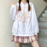 Make Up Bunny Hoodie (3 Colors) hoodie Kawaii Babe White S 
