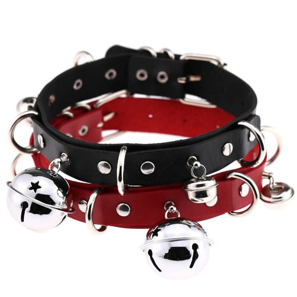 Pleather Cat Bell Collar choker DDLG Playground 