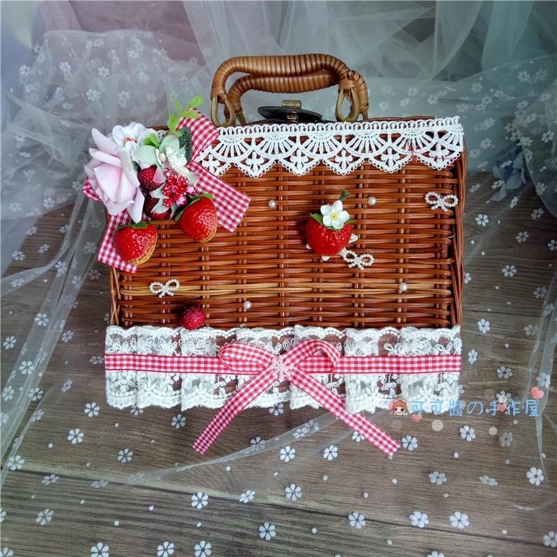 Wicker Strawberry Lolita Purse