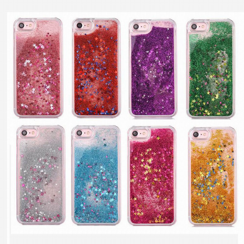 liquid glitter quicksand iphone cases see through invisible plastic rubber by kawaii babe