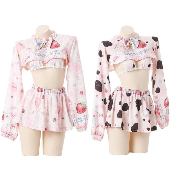 Strawberry Cow Cosplay Lingerie DDLG Playground 