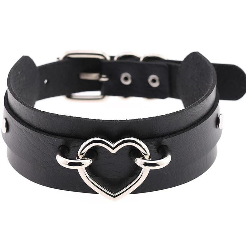 Vegan Leather Heart Collar – KITTYDOTT